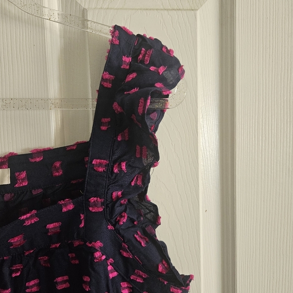 NWOT LOFT Clip Ruffle Square Neck Top - Picture 3 of 9